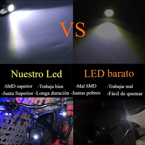4 Faros Ojo Aguila Tipo Xenon Faros Led Niebla 23mm Verde