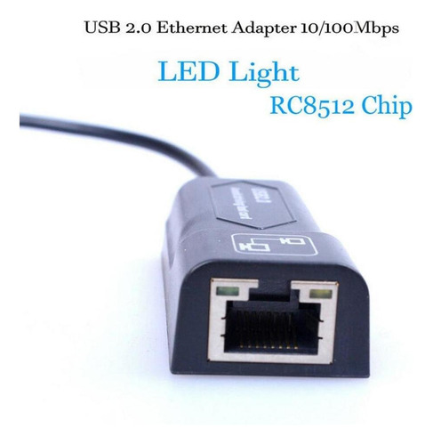 Adaptador Fio Usb 2.0 Para Ethernet 100 Mbps Com Rc8512