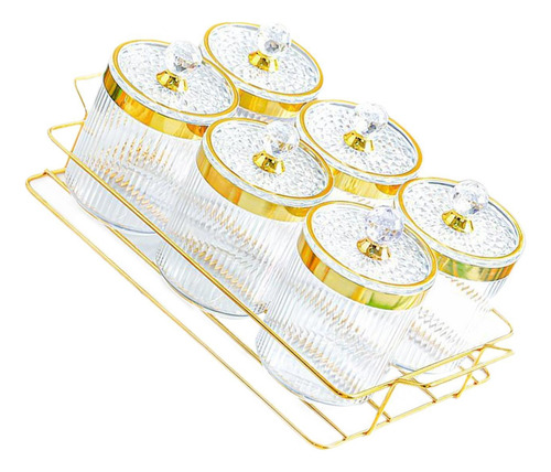 Frascos De Nuez Juego De Transparente 6 Cuadrículas