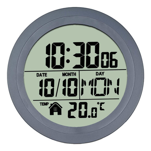 Reloj De Pared Digital Para Baño De 14,6 Cm Con Ventosa