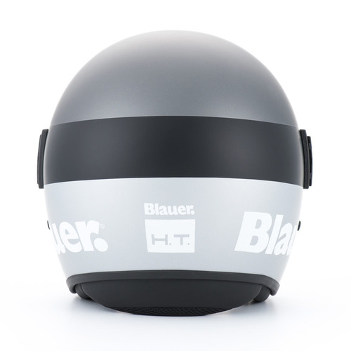 Casco Abierto Blauer Pod Titanium Gris Italiano Visor Solar