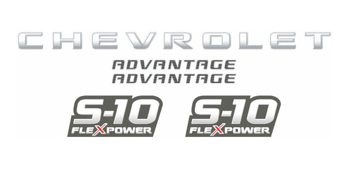 Faixa Adesivos Chevrolet S10 Advantage Emblema 2010 S10kit06