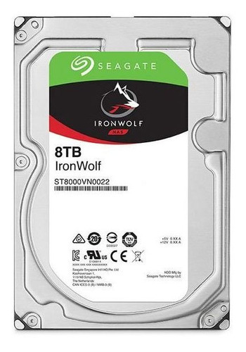 Hd Ironwolf Nas 8tb 7200rpm 256mb Sata 6 Gb/s 3.5\  Seagate