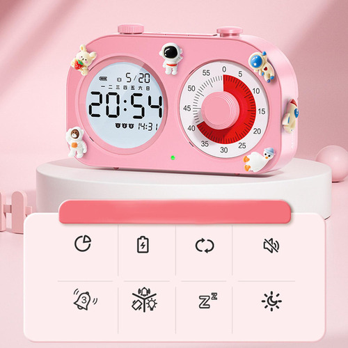 Temporizador De Estudio Silencioso Para Niños Y Rosa