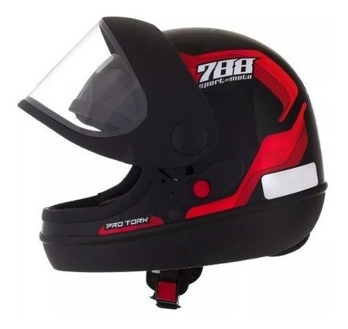 Capacete Sport Moto 788 Automatico Vermelho Mod. San Marino