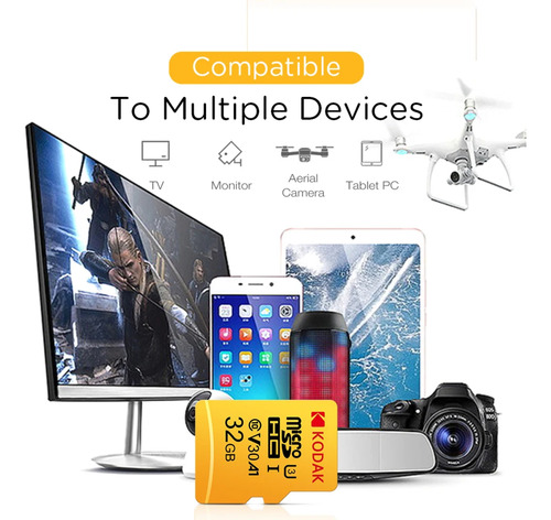 Cartão De Memória Micro Sd 128 Gb Kodak Uhs-i U3 V30 A1