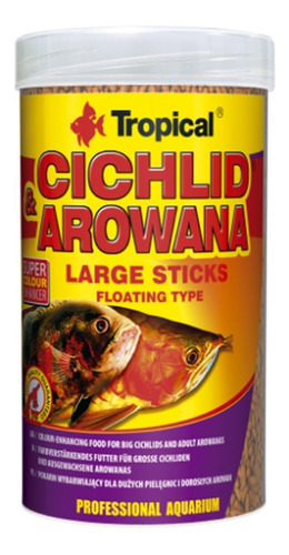 Ração Cichlid Arowana Large Sticks 75 Gramas