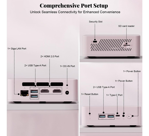 Nimo Mini-pc, 16gb Ram 1tb M.2 Ssd Intel 12th Gen N100 (beat