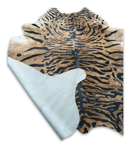 Alfombra de salón de piel completa con estampado animal Tigre Java