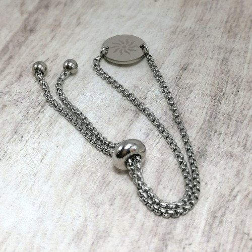 Imagen 6 de 6 de Pulsera De Acero Dije Sol