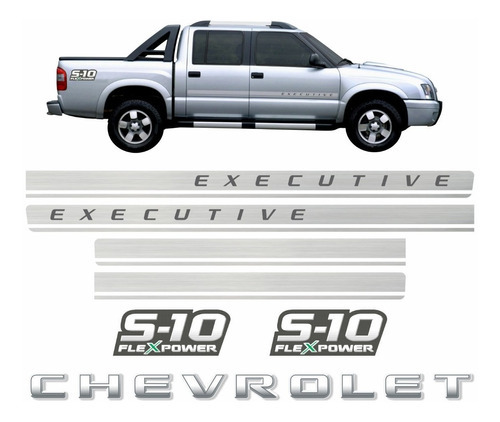 Faixa Adesivo Chevrolet S10 Executive Flex 2011 S10kit23 Cor Adesivo Grafite Cor -