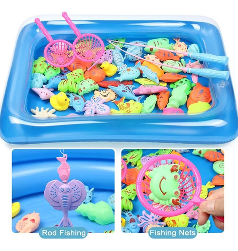 Juego De Pesca Milagrosa Magnetico Piscina Inflable