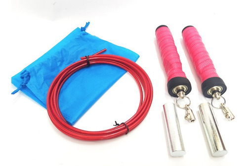Soga Heavy Rope Rulemanes Pesada Cross Funcional Fullfitness Color Rojo