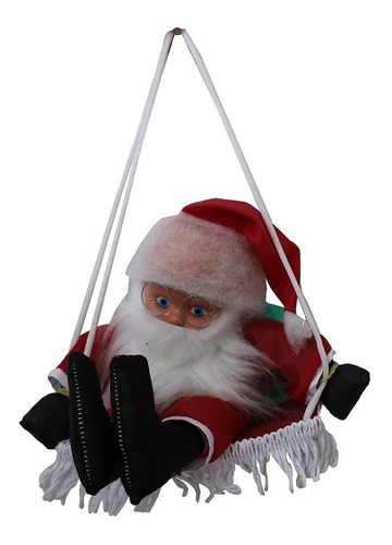 Papai Noel No Balanço Decoração E Enfeite De Natal Para Casa Voltagem Não