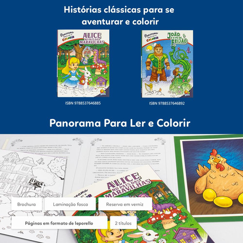 Panorama Para Ler E Colorir: Alice No País Da Maravilhas, De Papp International., Vol. 1. Editorial Todolivro, Capa Mole, Edição 1 Em Português, 2024