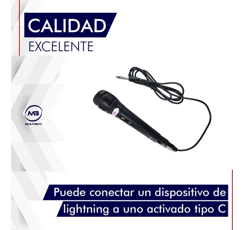 Microfono Karaoke Con Cable Dinamico Conferencias Estudio