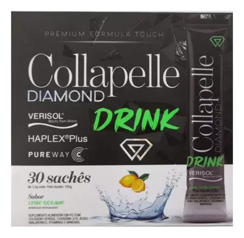 Collapelle Diamond Drink Prowin Com 30 Sachês Sabor Limão Si