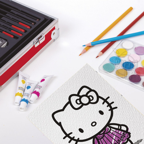 Set De Arte Hello Kitty Marcadores Colores