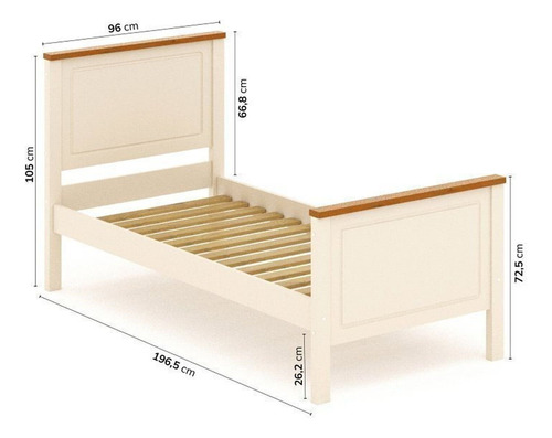 Conjunto Dormitório 1 Cama Solteiro 1 Guarda-roupa 2 Wt