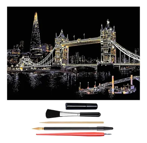 comprar Scratch Art Paper Painting Set With Tools, Scratch Off