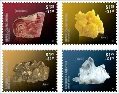 Minerales - Argentina 2011 - Serie Mint - Gj 3893-96