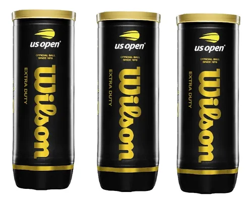 Bolas De Tênis Wilson Us Open Extra Duty - Pack C/3 Tubos Amarelo