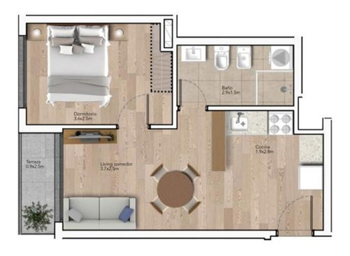 Venta Apartamento La Blanqueada 1 Dormitorio Terraza