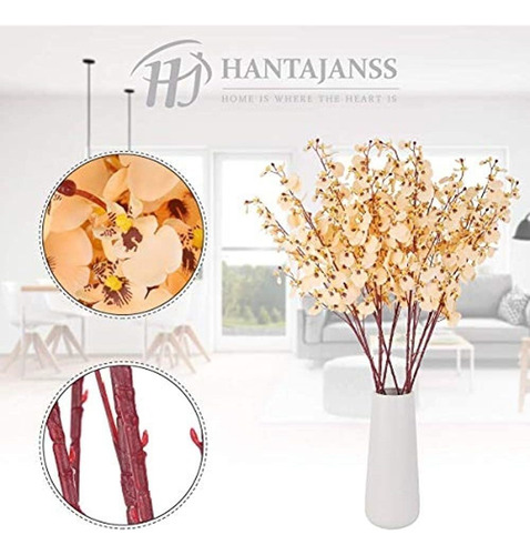 Hantajanss Flores De Orquídeas Artificiales, 8 Piezas De Orq