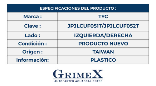 Par Cuarto Frontral Jeep Liberty 2005-05-06-2007-07 Tyc Ore