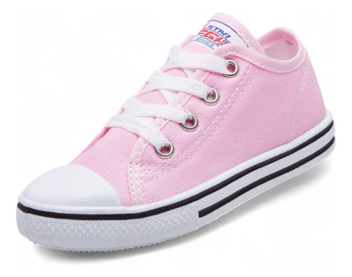 Tenis Niños Casuales En Textil Con Agujetas Funcionales Rosa 15 Mx