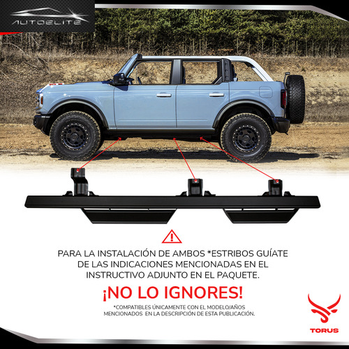 Estribos Divididos Para Bronco Badlands 2021 2022 2023 2024