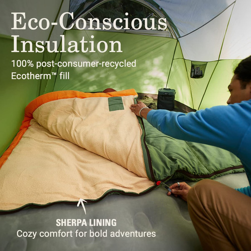 Saco De Dormir Grande Para Clima Frío Con Forro De Sherpa