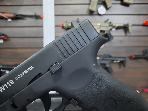 Imagem 4 de 10 de Airgun Pistola Glock Rossi W119 4.5mm Co2 Esfera Metal