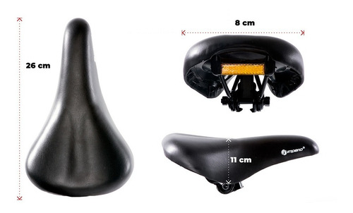 Imagen 8 de 8 de Asiento Para Bicicleta Mtb Con Reflejante Negro