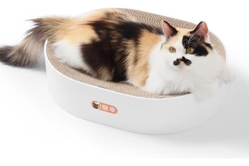 Cama De Cartón Rascador Para Gatos, Protege Muebles, Almoha