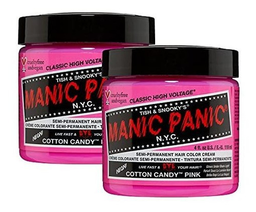 Manic Panic Cotton Candy Pink Hair Dye 2 Pack