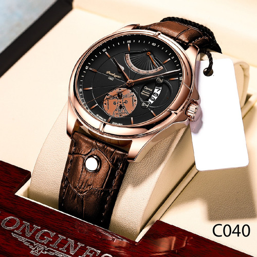 Reloj De Lujo Casual Elegante Para Caballero Correa De Cuero