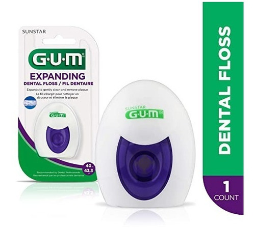 Hilo Dental Gum Expandible Floss Encerado 40 m