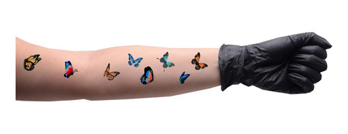 Imagem 2 de 3 de Tatuagens Rena Íntima Borboletas Cartela 10 X 15cm Hot Pink