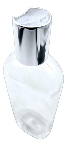 Botella Pet Oval 250ml Con Tapa Disktop Plata (20 Pza)