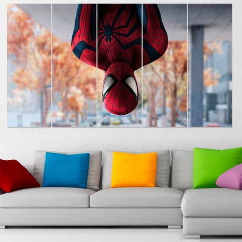 Cuadro Poliptico Spiderman Hombre Araña Marvel Art 120x70cm 