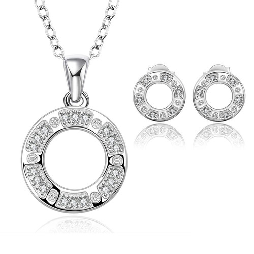 Set Vienna Moonlight Con Cristales - Plata .925