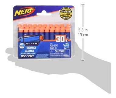 Recambio Nerf Darts Elite Blasters, Paquete De 30 Unidades,