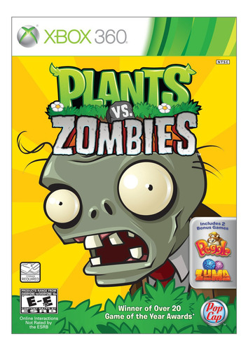 Popcap Plants Vs Zombies, Xbox 360 - Juego (xbox 360, Xbox 360, Arcada, E10 + (everyone 10 +))
