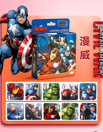 Imagen 3 de 10 de Calcomania Sticker Disney Micky, Cars Y Vengadores