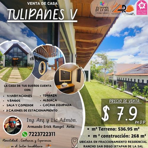 Venta Casa Tulipanes V De 4 Habitaciones Con Baño, Amueblada, Equipada Con Enorme Jardín Y Alberca Climatizada En Fracc Rancho San Diego Ixtapan De La Sal Edomex