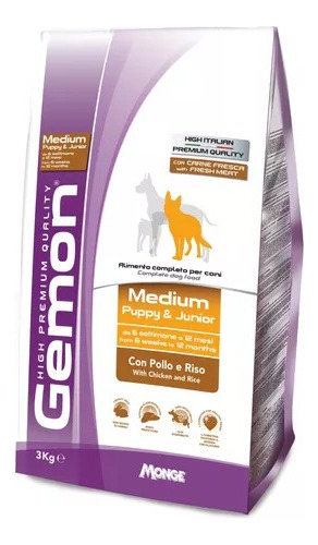 Gemon High Premium Perro Cachorro Sabor Pollo 3 Kg