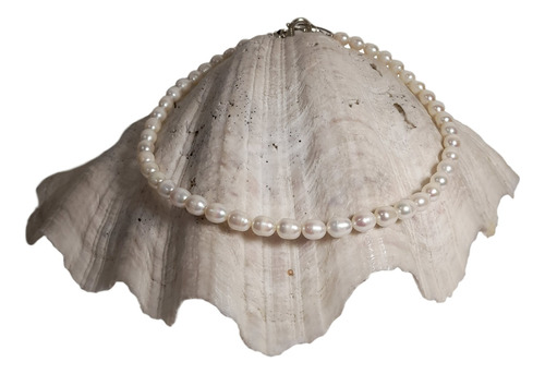 Csp1175 Collar Perlas Cultivadas Barrocas Blancas