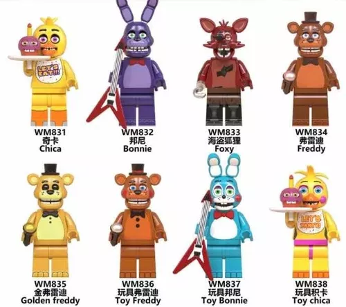 Boneco Blocos De Montar Golden Bonnie Five Nights At Freddy em Promoção na  Americanas