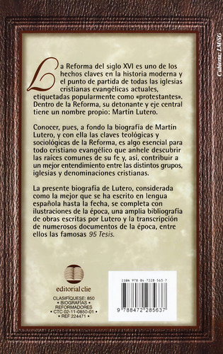Martín Lutero: Su Vida Y Su Obra, Biografías Históricas